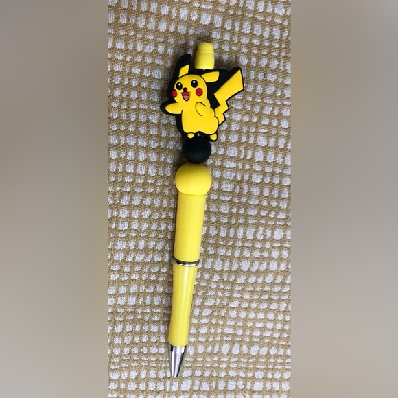 Pokémon Pikachu beads pen yelllow . 6”LX 1” W - Picture 2 of 2